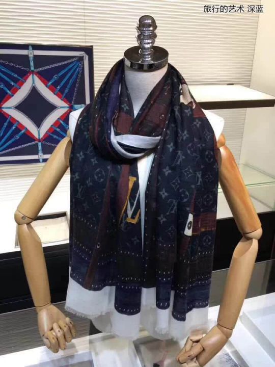 2018 LV Time Trunk Monogram Cashmere Women Scarves