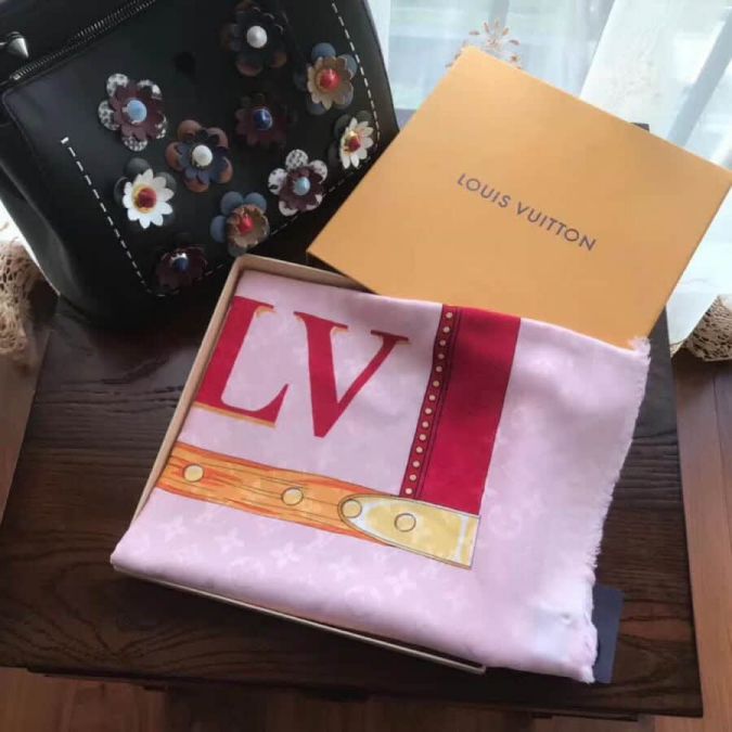 LV Silk Wool Square Women Scarves