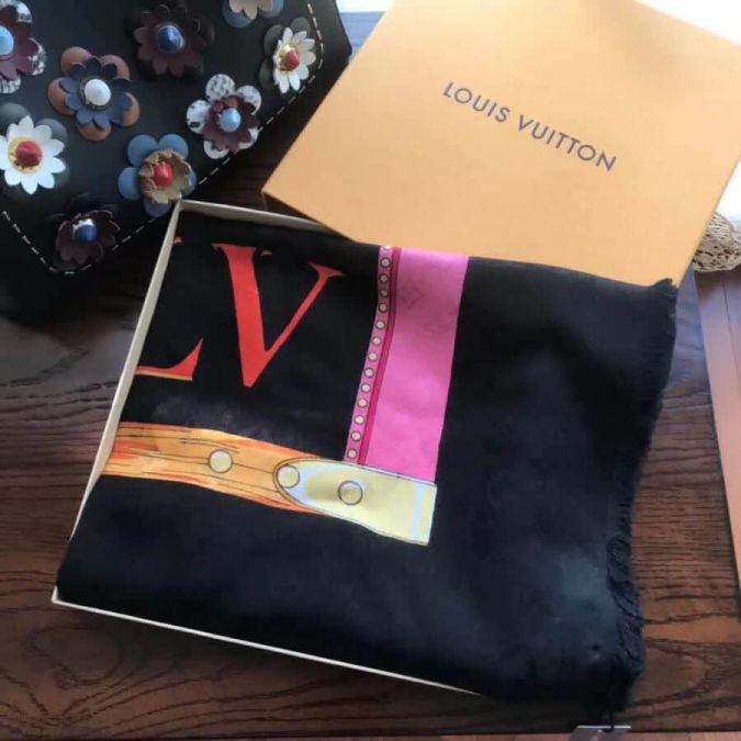 LV Silk Wool Square Women Scarves