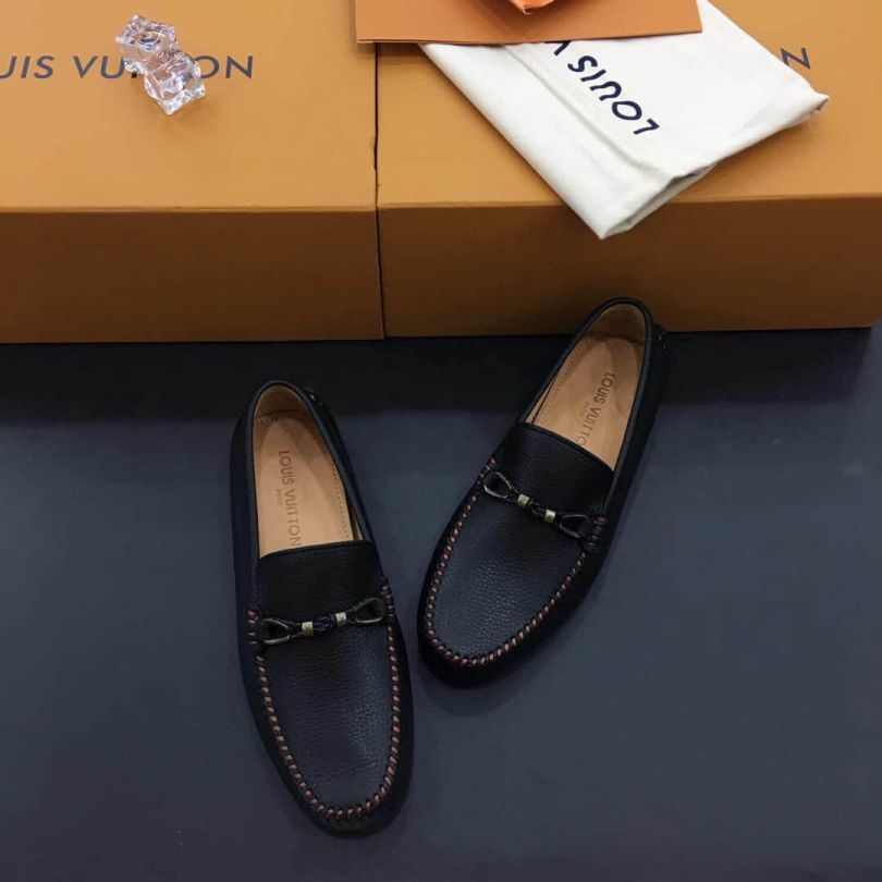 LV Leather logo Men Causal Sandals