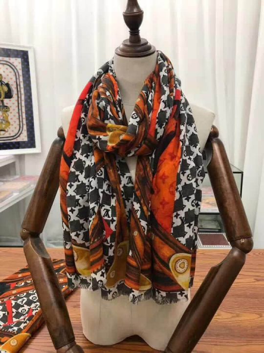 2018 LV Time Trunk Monogram Cashmere Women Scarves