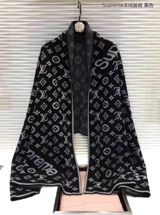 2018 LV x SUPREME Cashmere Women Scarves