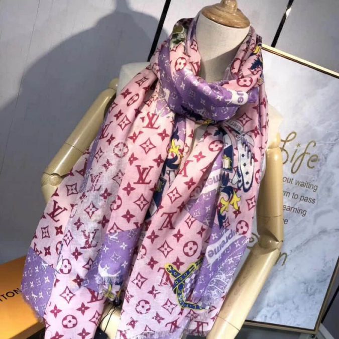 2018 LV x SUPREME Cashmere Women Scarves