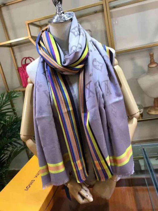 LV Silk Cashmere Storm Women Scarves