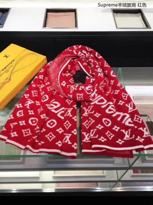 2018 LV x SUPREME Cashmere Women Scarves