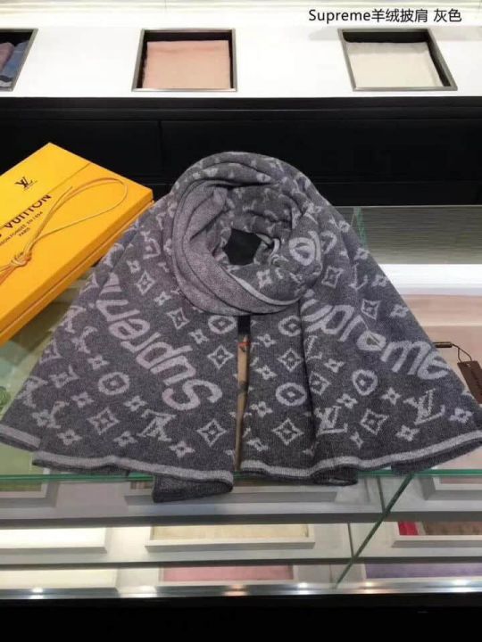 2018 LV x SUPREME Cashmere Women Scarves