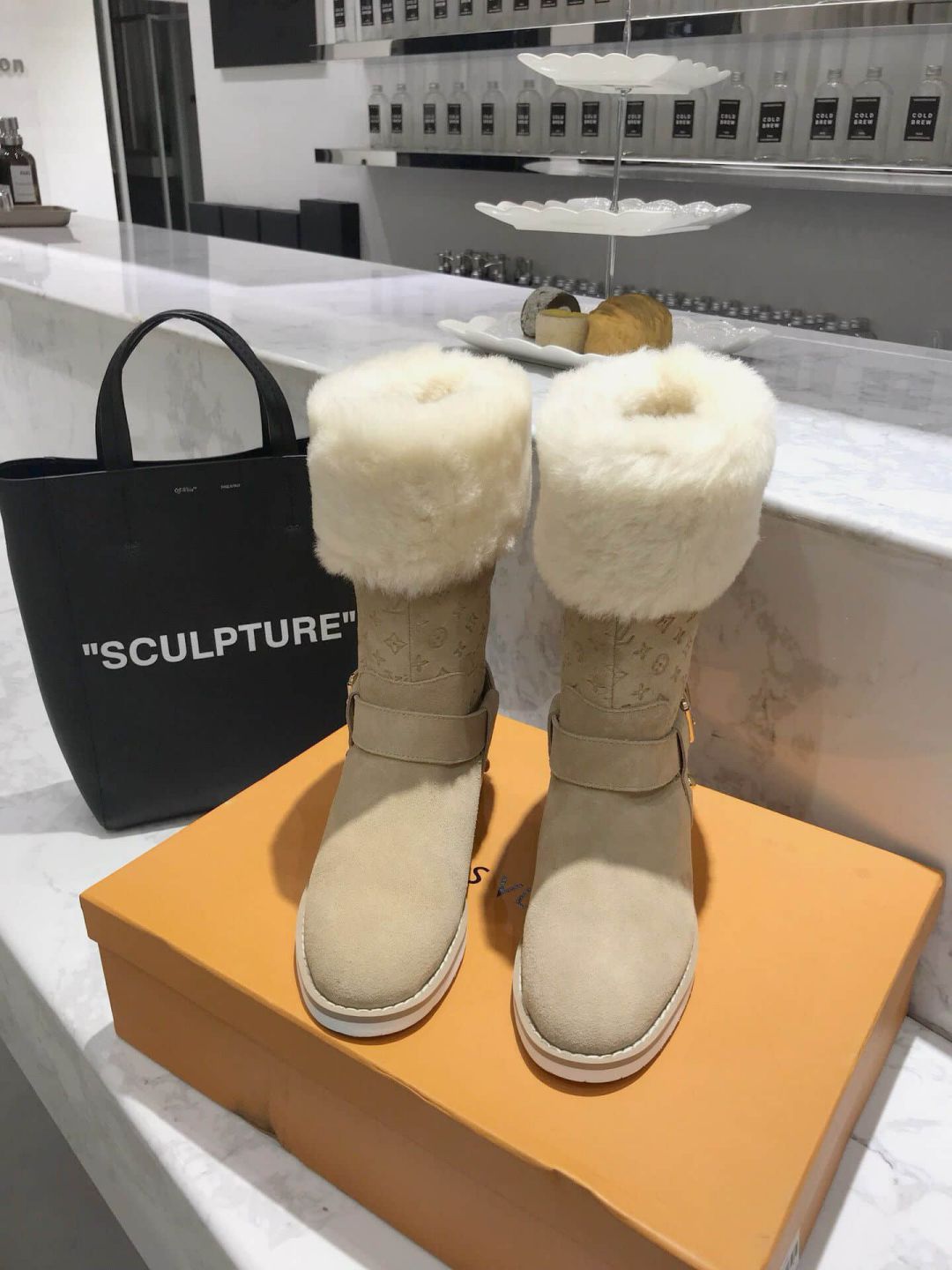 2018 LV Wool Boots Women Sandals