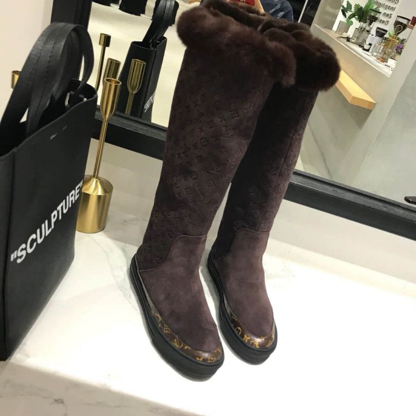 2018 LV Wool Boots Women Sandals