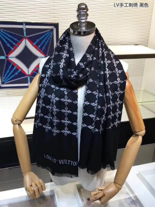 LV Embroidery Cashmere Women Scarves