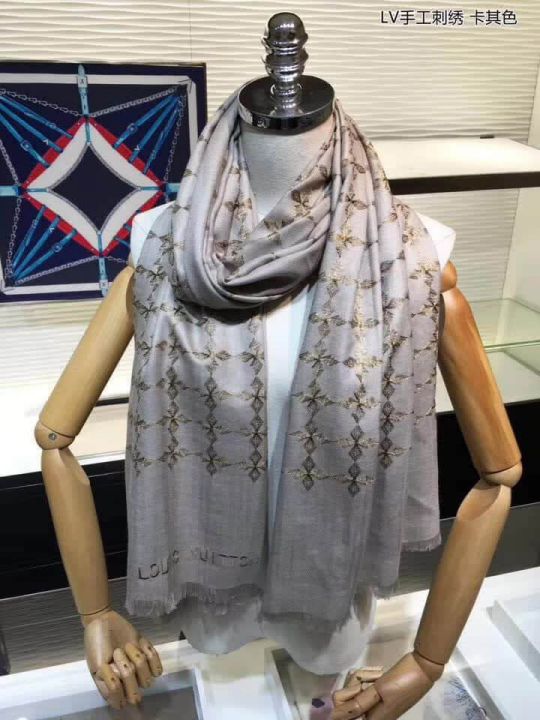 LV Embroidery Cashmere Women Scarves