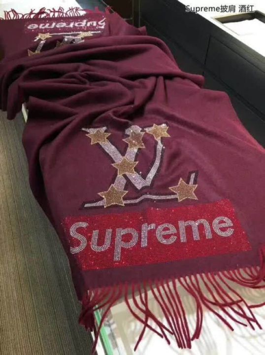 LV x SUPREME Cashmere Women Scarves