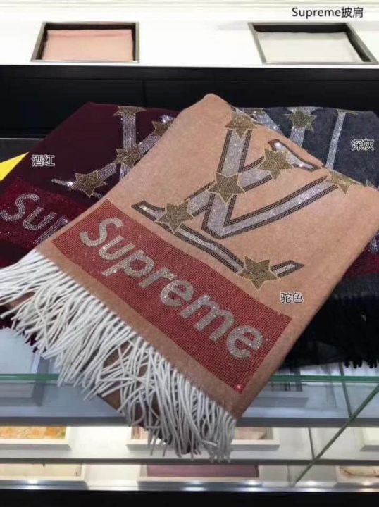 LV x SUPREME Cashmere Women Scarves