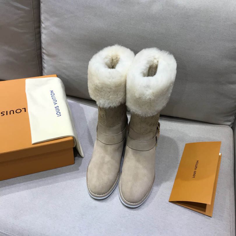 2018 LV Wool Boots Women Sandals