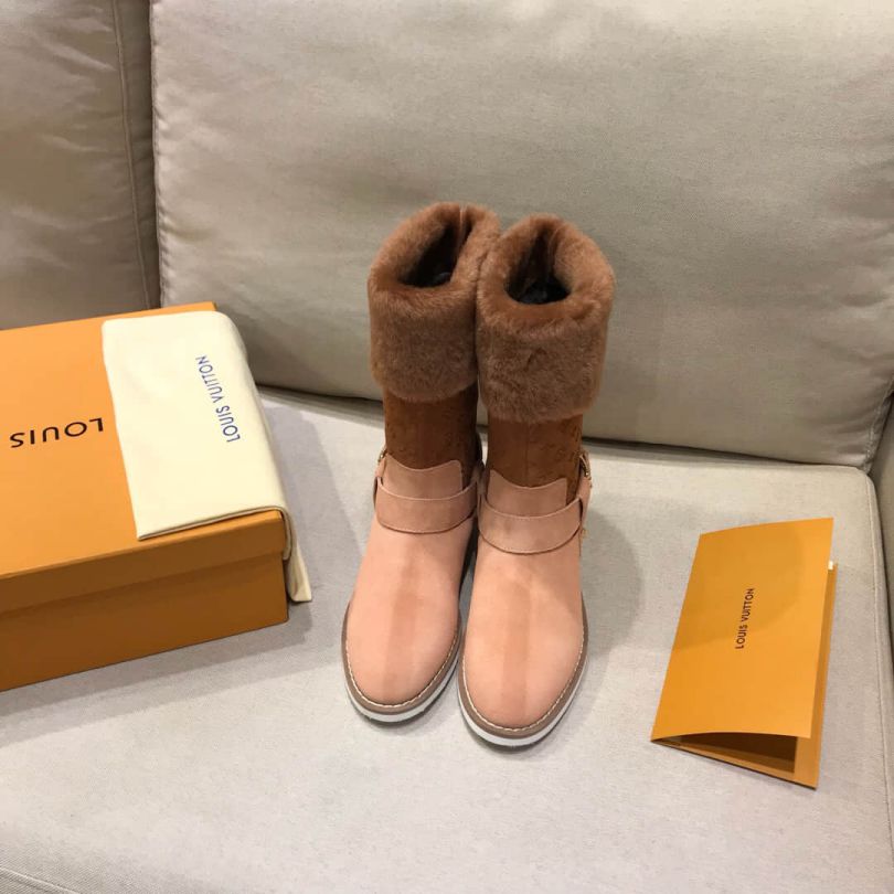 2018 LV Wool Boots Women Sandals