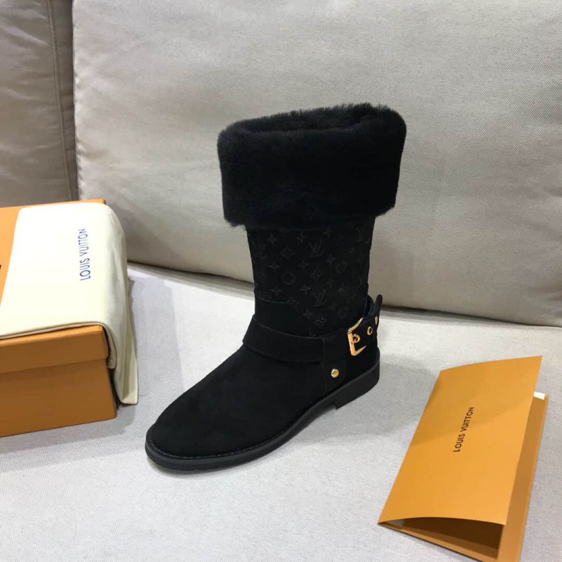 2018 LV Wool Boots Women Sandals