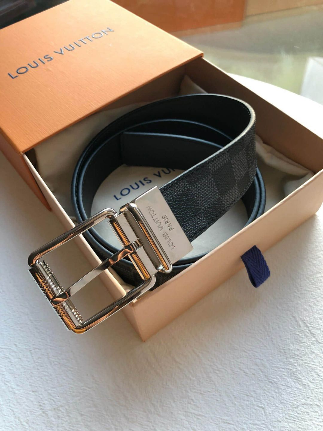 LV 3.5cm Classic Men Leather Belts