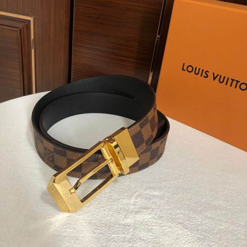 LV Classic Leather 3.5cm Men Belts