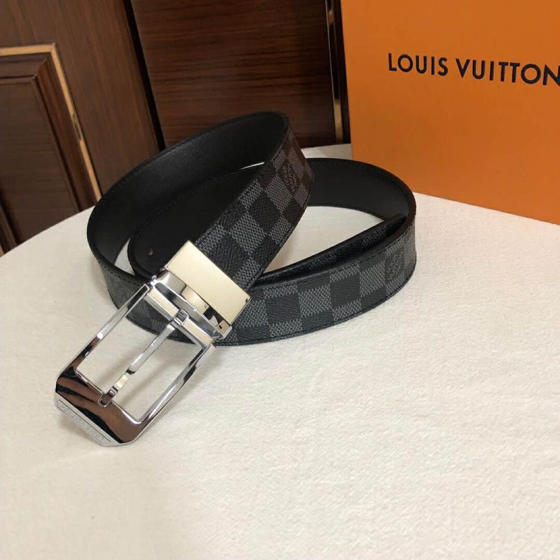 LV Classic Leather 3.5cm Men Belts