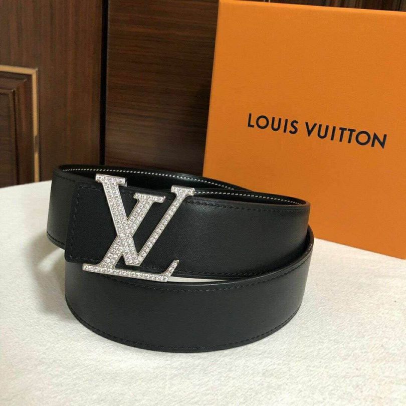 LV Reversible Leather Metal Buckle 3.8cm Men Belts