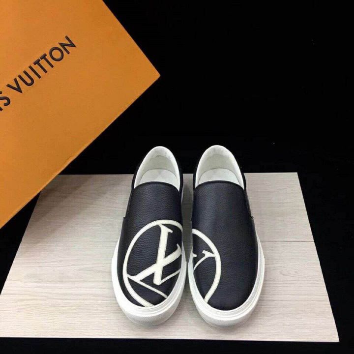 LV Leather logo Men Sneakers