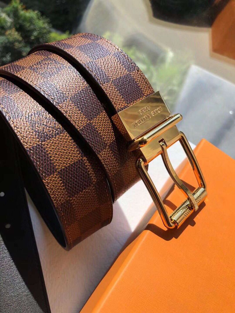 LV Classic Leather 3.5cm Men Belts