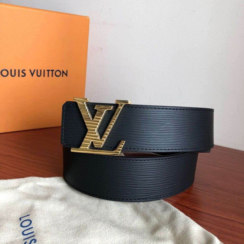 LV Initiales. 40mm Black Epi Men Belts