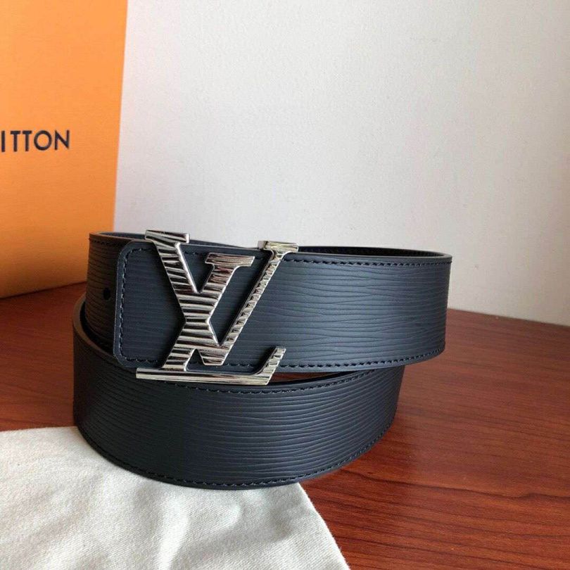 LV Initiales. 40mm Black Epi Men Belts