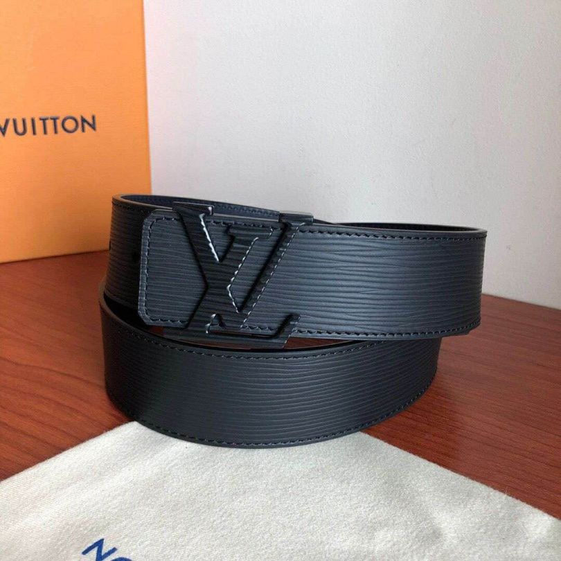 LV Initiales. 40mm Black Epi Men Belts