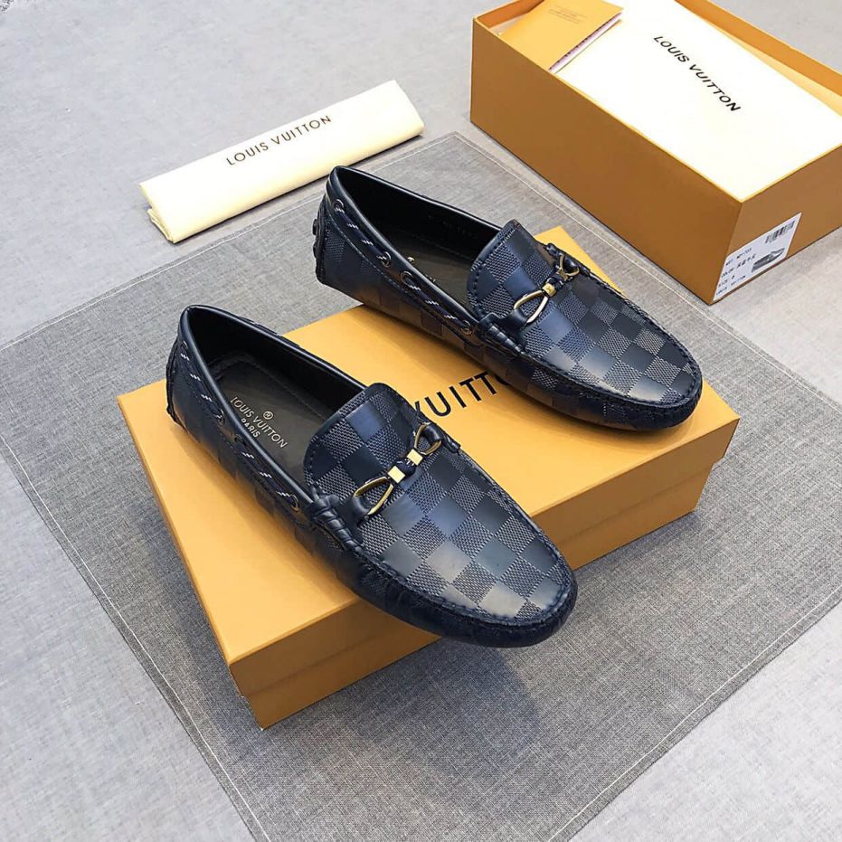 2019 LV Men Black Loafers