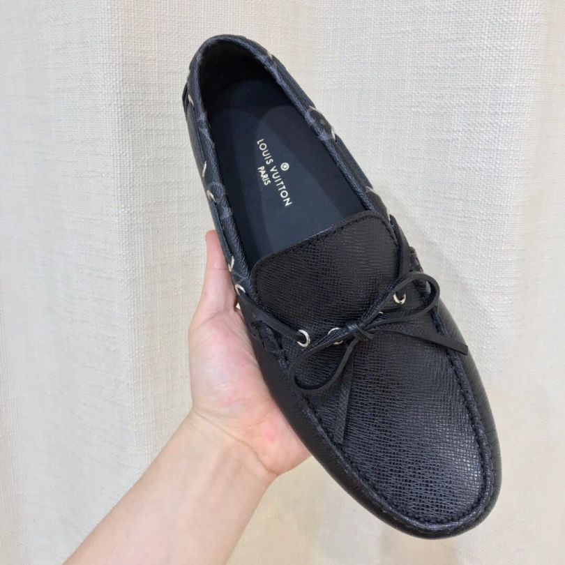 LV Black Men Driver Shoes