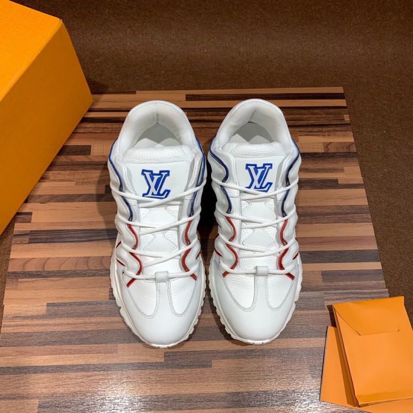 LV Leather Zig Zag Men Sneakers