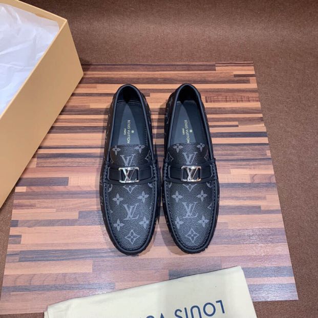 LV Damier Graphite Canvas Men Driver Shoes