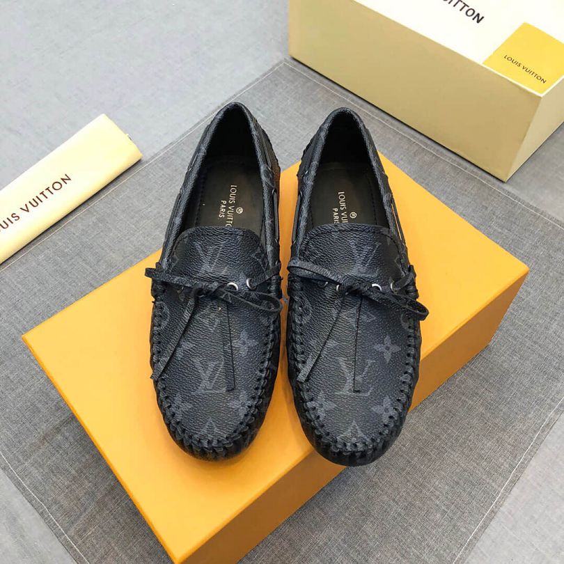 2019 LV Apricot Men Loafers