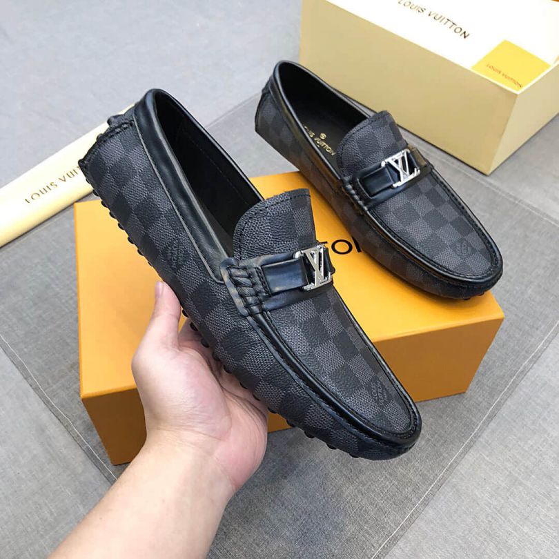 2019 LV Apricot Men Loafers