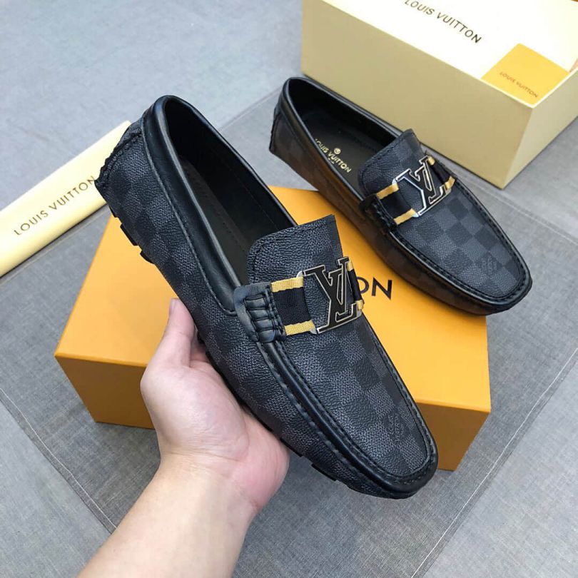 2019 LV Apricot Men Loafers