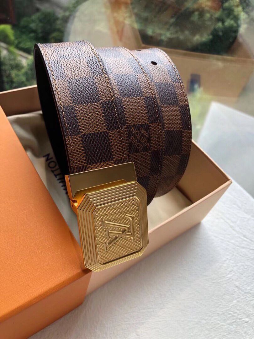 LV Classic Leather 3.5cm Men Belts