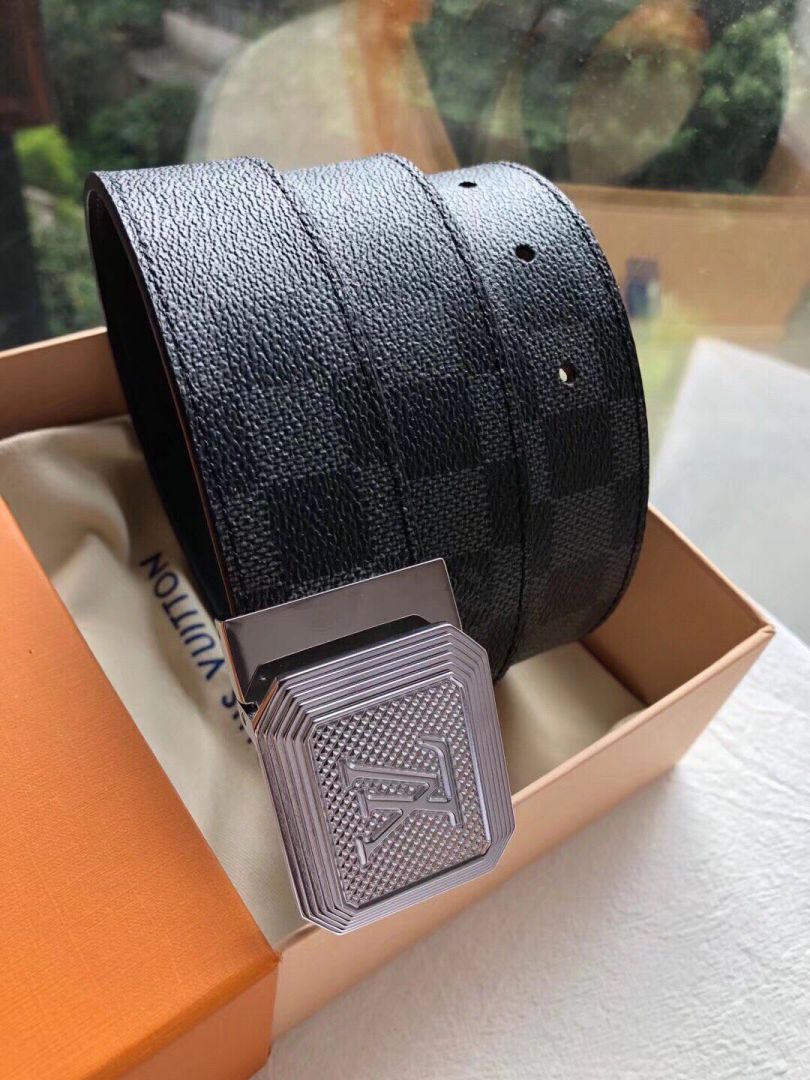 LV Classic Leather 3.5cm Men Belts