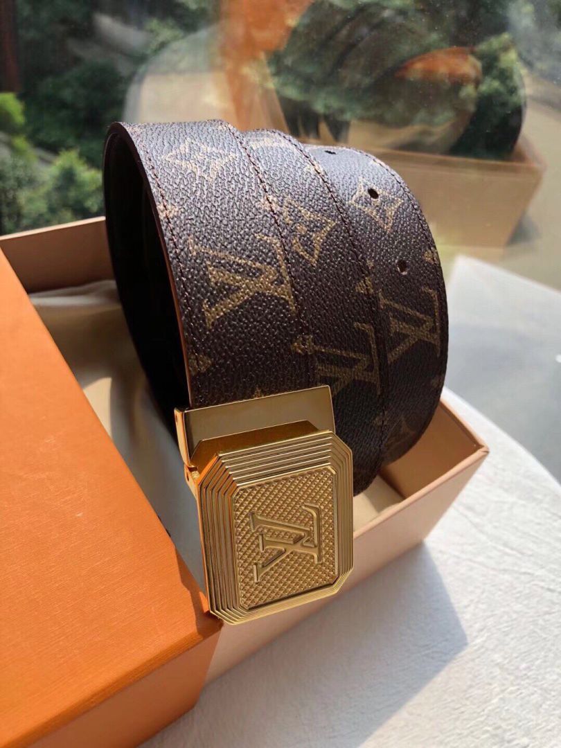 LV Classic Leather 3.5cm Men Belts