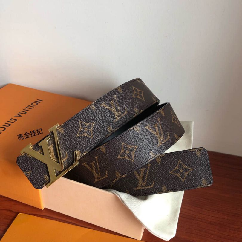 LV Monogram Reversible Silver LV Initiales 40mm Men Belts