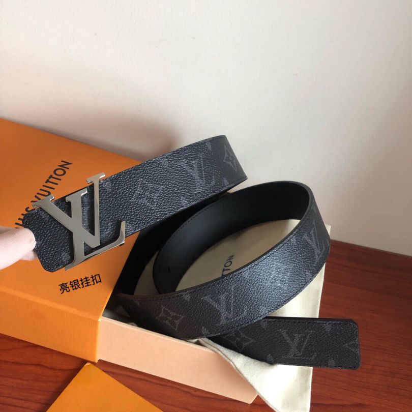 LV Monogram Reversible Silver LV Initiales 40mm Men Belts