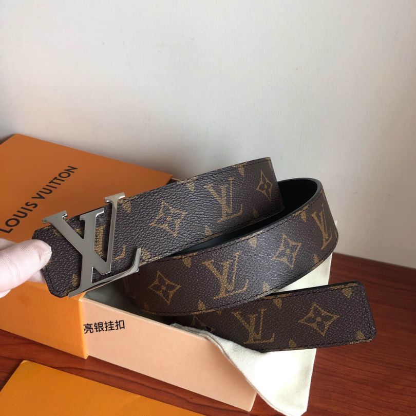 LV Monogram Reversible Silver LV Initiales 40mm Men Belts