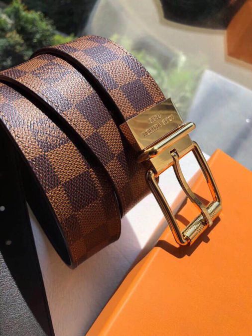 LV Classic Leather 3.5cm Men Belts