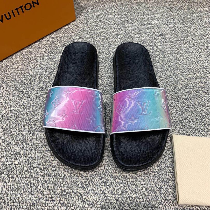 LV Monogram Flowers Men Slippers