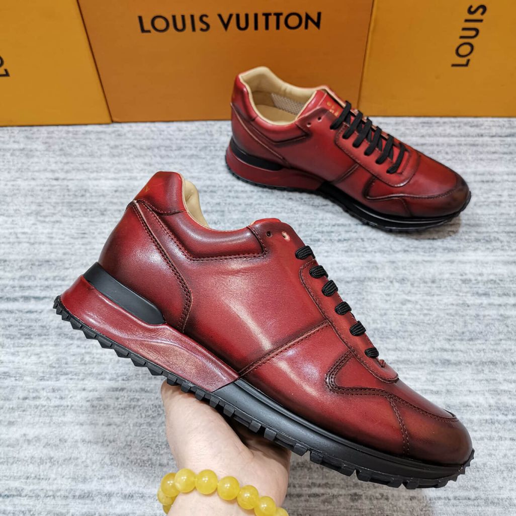 LV Leather Run Away Men Sneakers