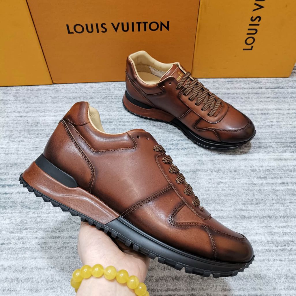 LV Leather Run Away Men Sneakers