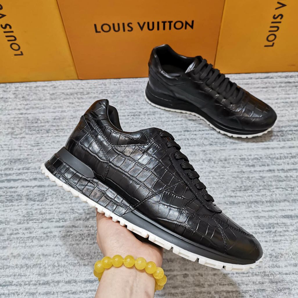 LV Leather Run Away Men Sneakers