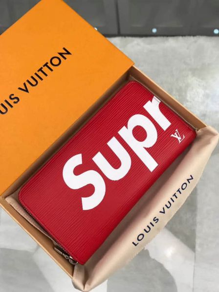 LV M60305 Supreme Red Epi Small Wallets