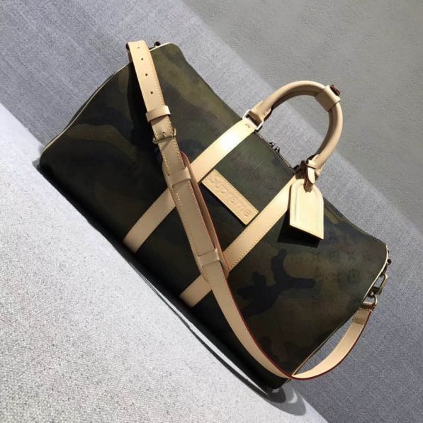 LV supreme Camo Denim M43466 Travel Bags