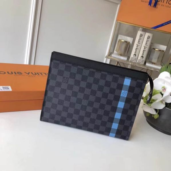 LV Blue Pochette Voyage Medium N64444 Clutch Bags