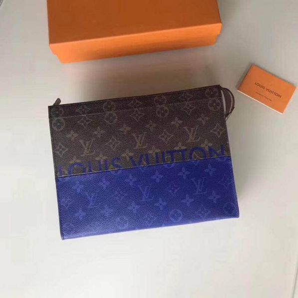 LV 2018 POCHETTE VOYAGE Monogram Blue M63066 Clutch Bags